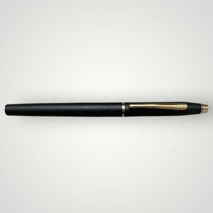 Cross Century Vintage Ballpoint Pen Black Matte 23K Gold Luxury Office Business